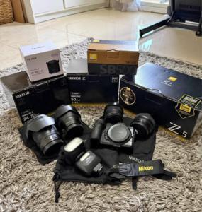Nikon Z5 with lens bundle plus flash