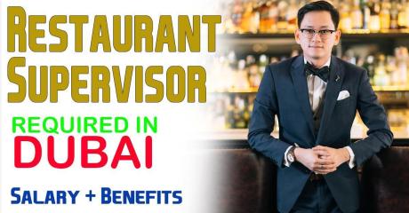Restaurant Supervisor Required in Dubai