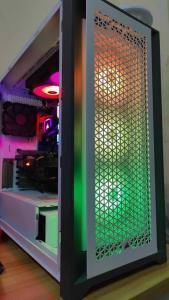 Desktop gaming PC Intel i7 (11700) with Asus GTX 1650 graphics card.