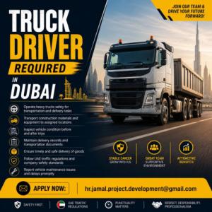 Truck Driver Required in Dubai