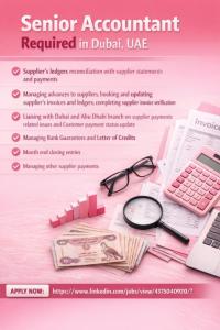 Senior Accountant Required in Dubai
