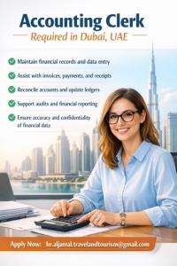 Accounting Clerk Required in Dubai