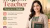 English Teacher Required in Dubai