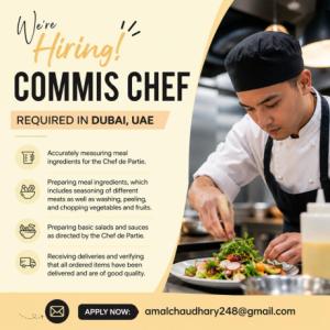 Commis Chef Required in Dubai