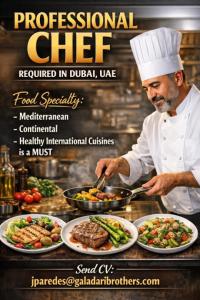 Professional Chef Required in Dubai