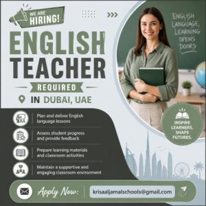 English Teacher Required in Dubai