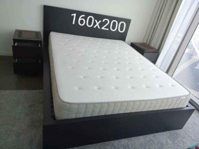 Queen size bed storage with 2 side table mattress included
