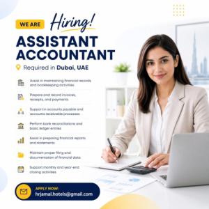 Assistant Accountant Required in Dubai