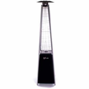AED 949, Quartz Tube Pyramid Patio Heater With Electric Ignition Black And Stainless Steel