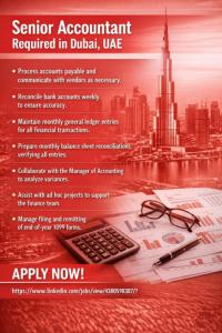 Senior Accountant Required in Dubai