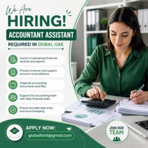 Accountant Assistant Required in Dubai