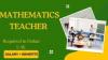 Mathematics Teacher Required in Dubai