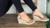 Peep Toe Espadrille Wedges for Women