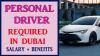 Personal Driver Required for Dubai