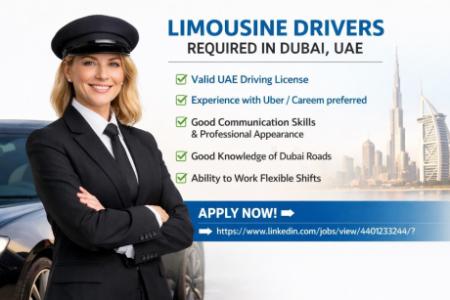Limousine Drivers Required in Dubai