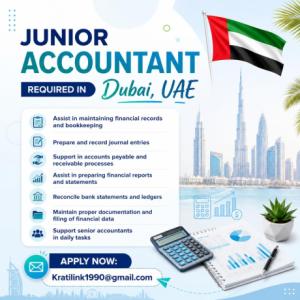 Junior Accountant Required in Dubai
