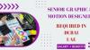 Senior Graphic & Motion Designer Required in Dubai