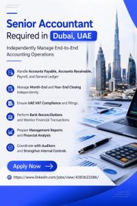 Senior Accountant Required in Dubai