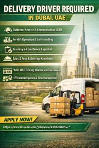 Delivery Driver Required in Dubai
