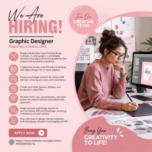 Graphic Designer Required in Dubai UAE