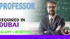 Professor Required in Dubai