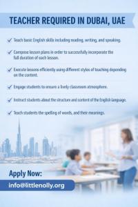 Teacher Required in Dubai