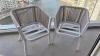Modern outdoor balcony chairs - set of 2