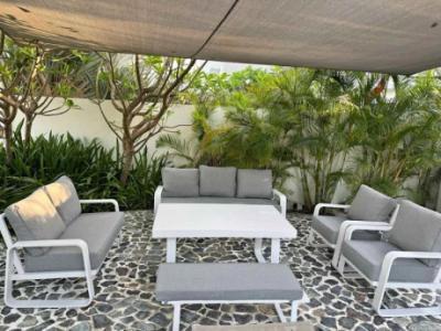 Sofa set aluminium white