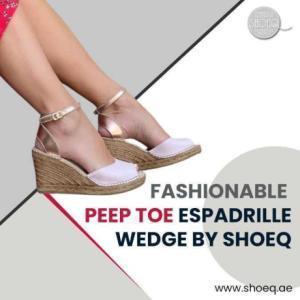 Fashionable Peep Toe Espadrille Wedge by Shoeq
