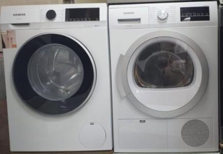 SIEMENS 9+9 KG washer dryer separate set
