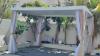 Pergola aluminium white 3×4 with curtains