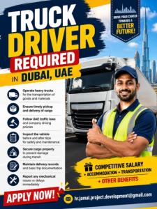 Truck Driver Required in Dubai