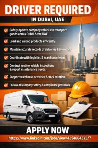 Driver Required in Dubai