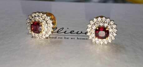 AED 8000, Beautiful Ruby Earrings For Sale