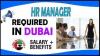 Human Resources Manager Required in Dubai