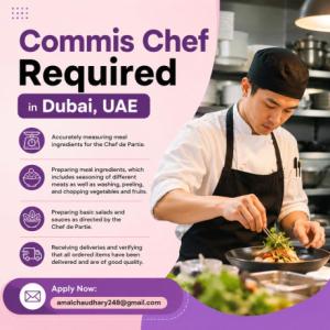Commis Chef Required in Dubai