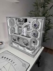 All white gaming pc build RTX 4090 64gb ram i9-14900KS