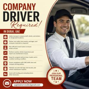 company Driver Required in Dubai
