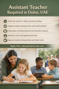 Assistant Teacher Required in Dubai