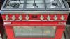 Smeg 90Cm Cooker, 6 Burner Gas Hob, Red Portofino 6 gas burners