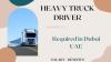Heavy Truck Driver Required in Dubai